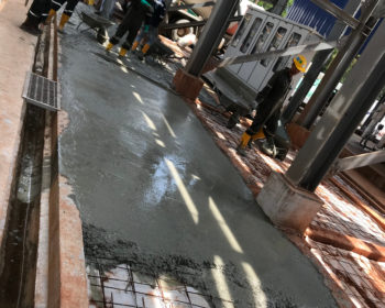 Installation of concrete slab